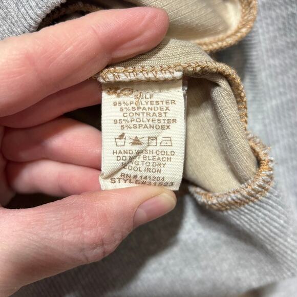 Hem & Thread Women's Colorblock Half Zip Pocket Pullover Sweatshirt Small - Picture 5 of 9